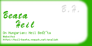 beata heil business card